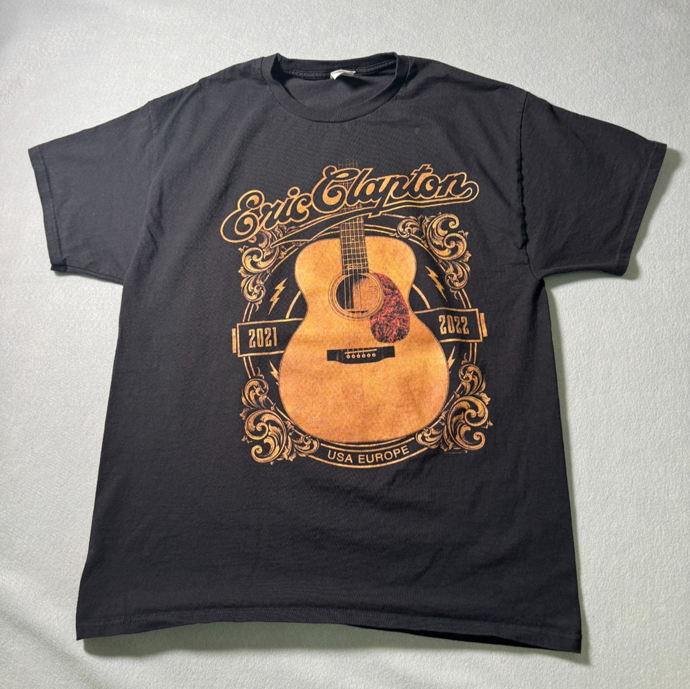 Eric Clapton 2021 2022 USA Europe Tour T-Shirt Size Large